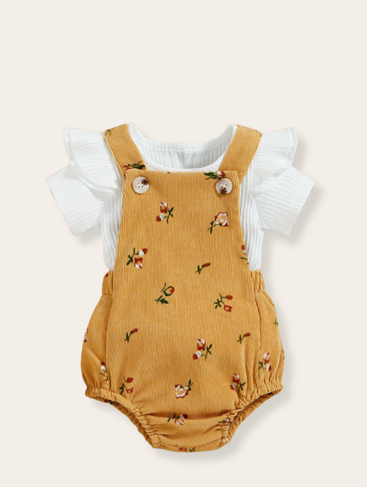 Setje - Shirt met Romper geel