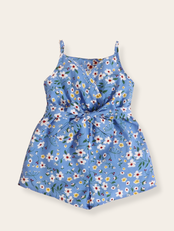 Playsuit - Blauw bloem