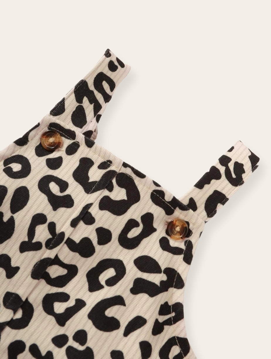 Setje - Leopard jurkje wit top