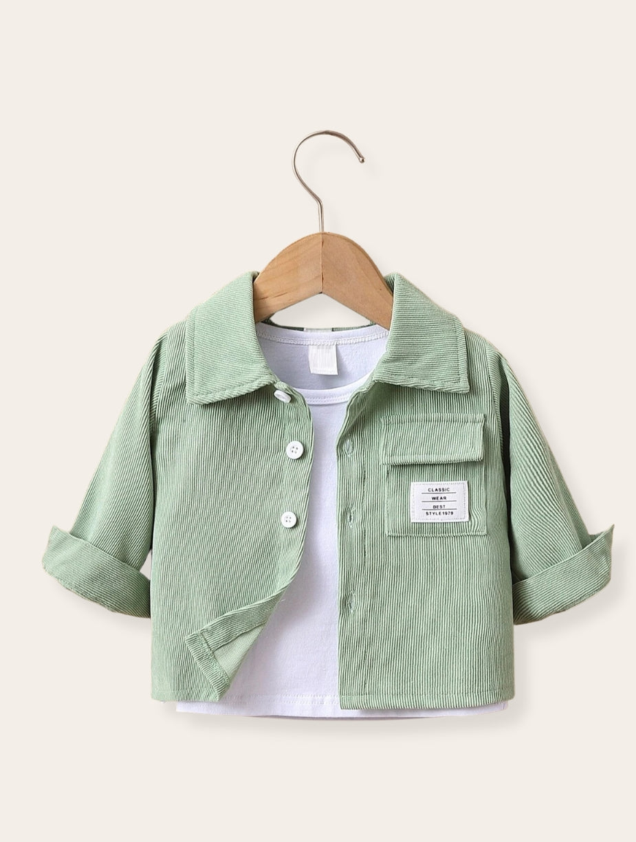 Overshirt - Groen rib