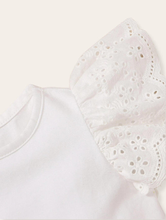 Shirtje - Kanten mouwtje