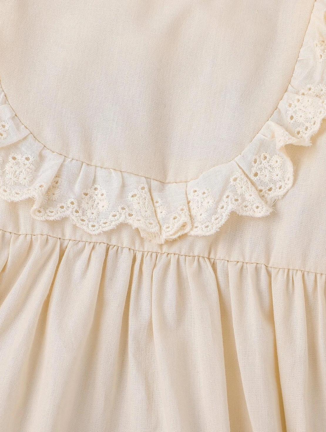 Blouse - Romper beige kant
