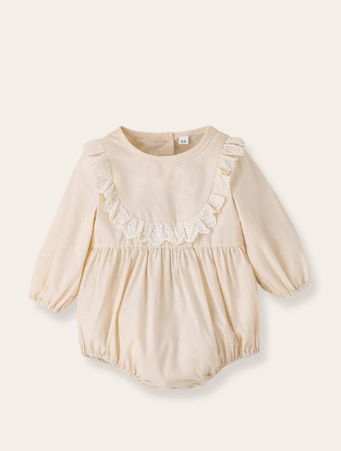 Blouse - Romper beige kant