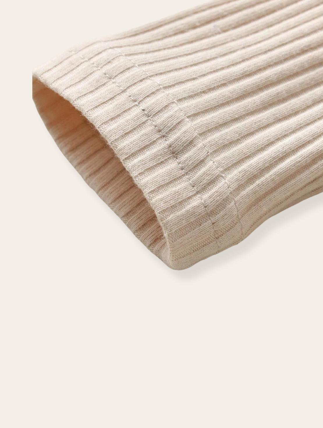 Boxpakje - Beige rib knoopjes