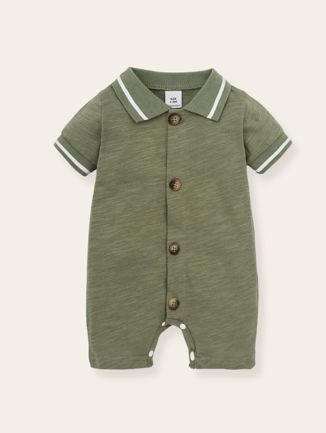 Boxpakje - Newborn polo groen