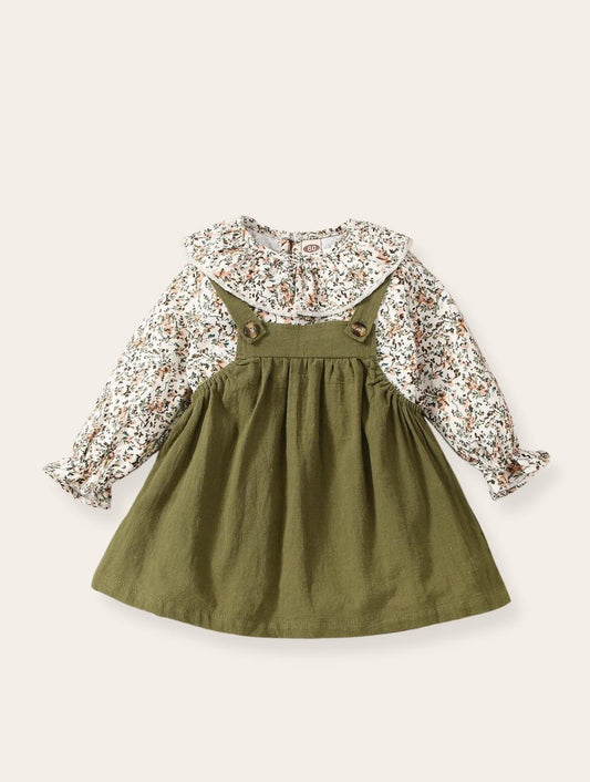 Setje - Blouse jurkje groen