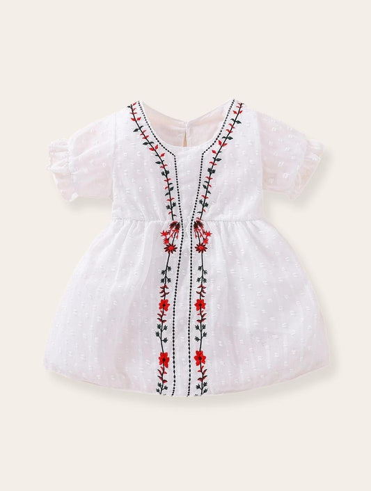 Jurkje - Embroidery wit