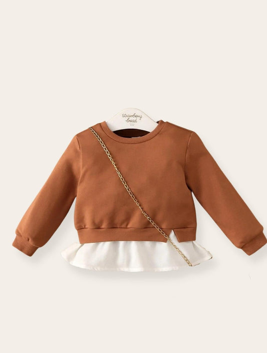 Sweater- Blouse bruin